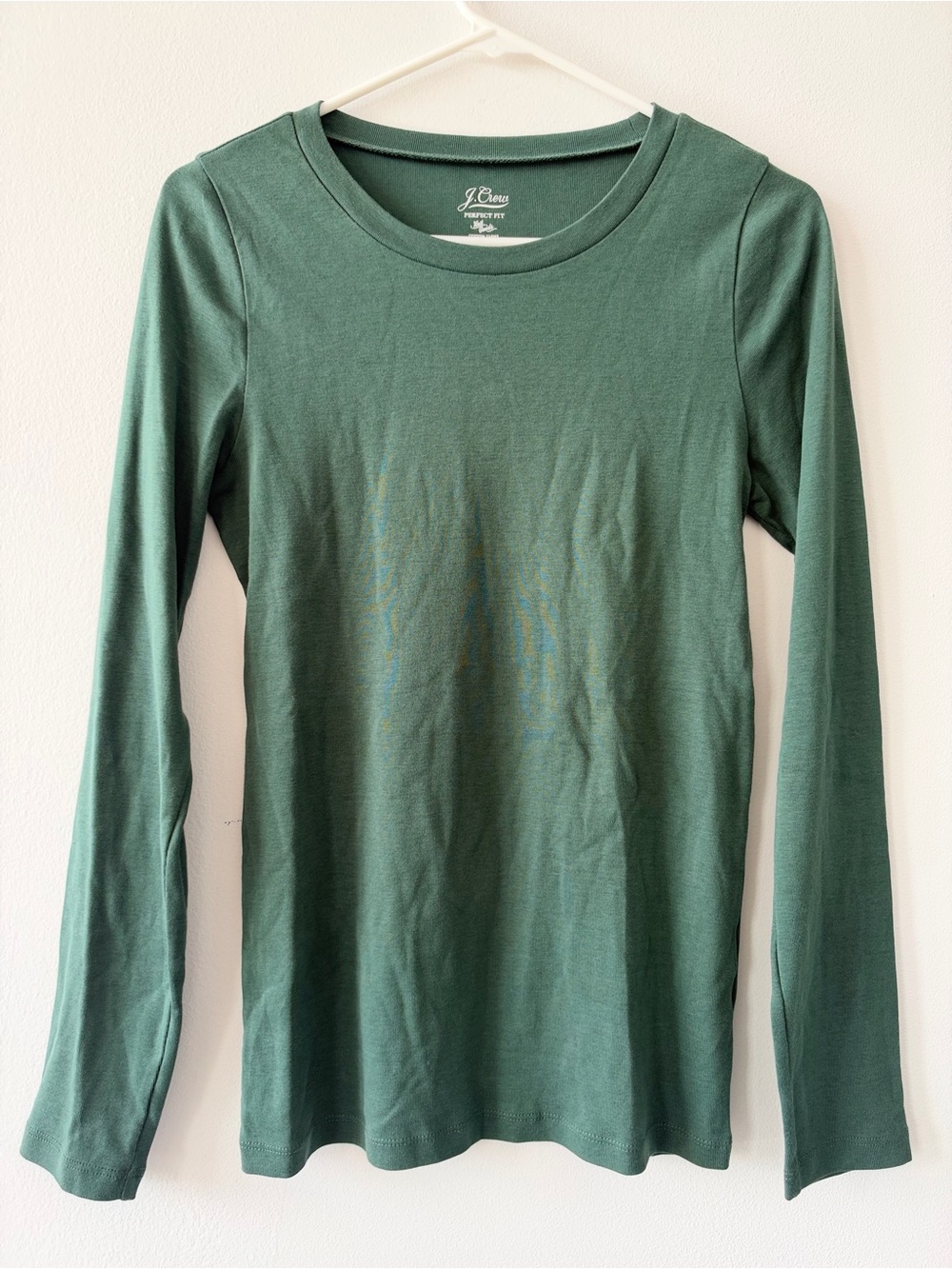 J. Crew Women's Long-Sleeve Crewneck Top Green NWOT